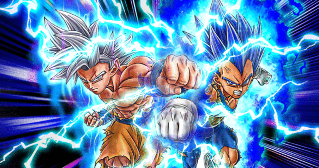 *   Dragon Ball Legends celebra aniversário com Goku Instinto Superior e Vegeta Super Saiyajin Azul
*   Aniversário de Dragon Ball Legends: Goku UI e Vegeta SSB como destaques
*   Goku Instinto Superior e Vegeta SSGSS marcam aniversário em Dragon Ball Legends
*   Dragon Ball Legends: Aniversário explosivo com Goku UI e Vegeta SSB
*   Festa em Dragon Ball Legends: Goku Instinto Superior e Vegeta Super Saiyajin Azul chegam para o aniversário