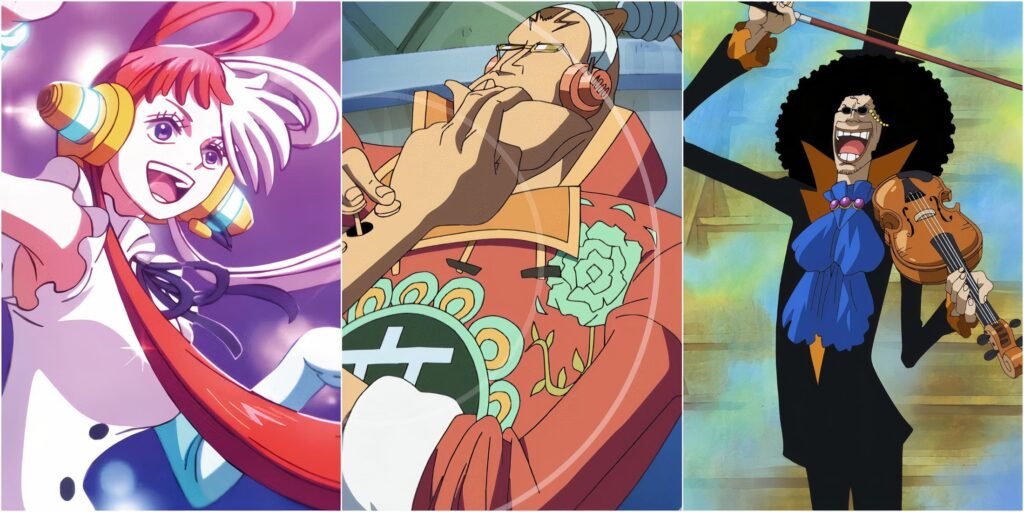 Os Melhores Músicos de One Piece.
Outras opções:

A Música Que Emociona em One Piece: Os Maiores Talentos
Os Virtuoses Musicais do Universo de One Piece
Melodia Pirata: Os Músicos Mais Incríveis de One Piece