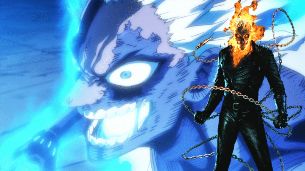 Criador de My Hero Academia revela que Dabi quase teve uma conexão com o Motoqueiro Fantasma da Marvel.
