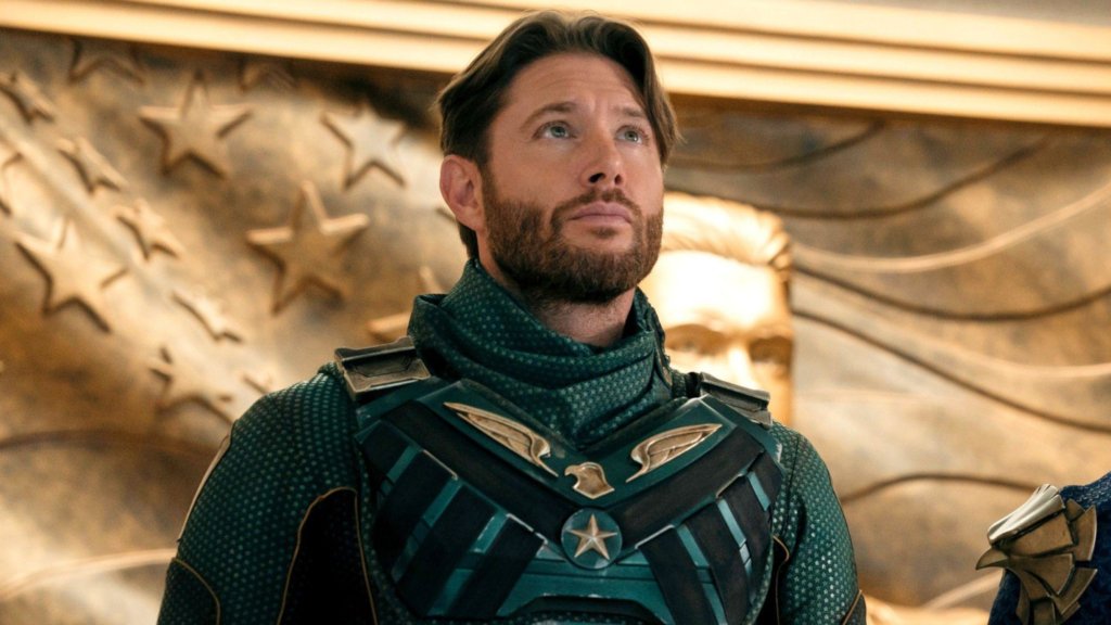 reescreva o título em português do brasil usando outras palavras: The Boys Officially Sets Up 4 Supes for Jensen Ackles' Soldier Boy Spinoff E não acrescentar nenhum texto ou tag além do próprio texto traduzido