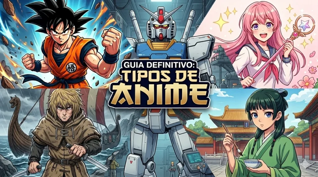 Infográfico sobre os tipos de anime mais populares