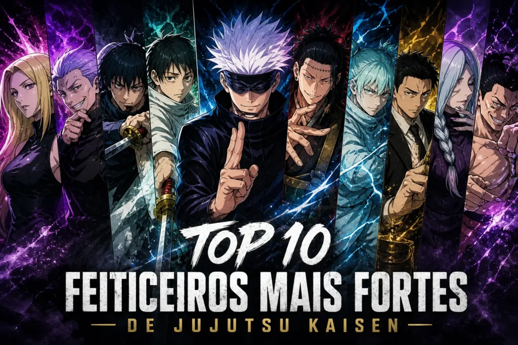 Os 10 feiticeiros mais fortes de Jujutsu Kaisen