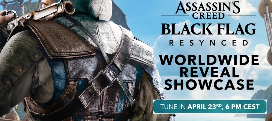 reescreva o título em portugues do brasil usando outras palavras: Assassin’s Creed: Black Flag Resynced Showcase anunciada E não acrescentar nenhum texto ou tag além do próprio texto traduzido