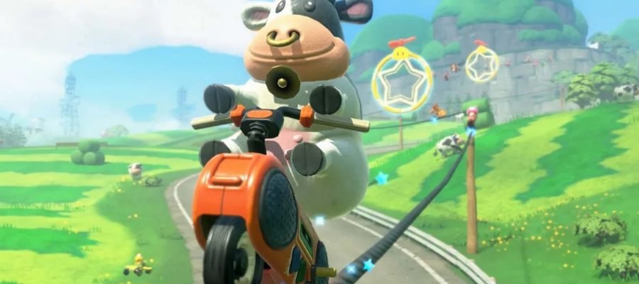 Mario Kart: A vaquinha do mundial tem uma grande desvantagem em relação aos outros pilotos.